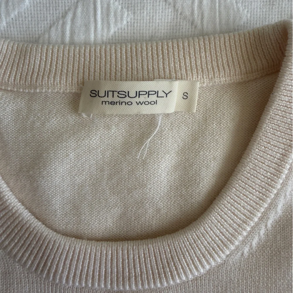 SuitSupply Cream Merino Crewneck - Pure Wool - Size Small - Picture 8 of 10